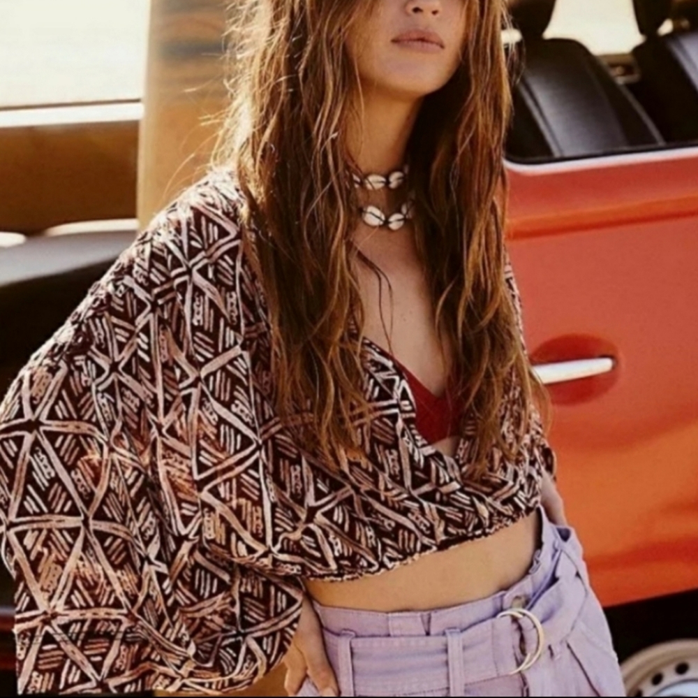 Free People Waverly Cropped Wrap Top